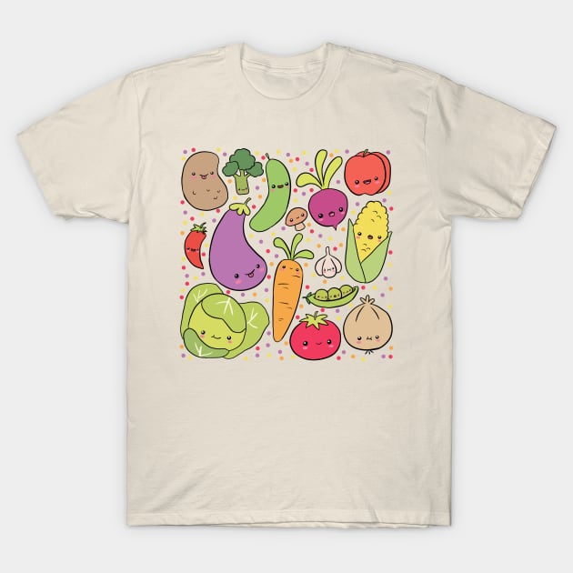 Vegetables party T-Shirt by Yarafantasyart